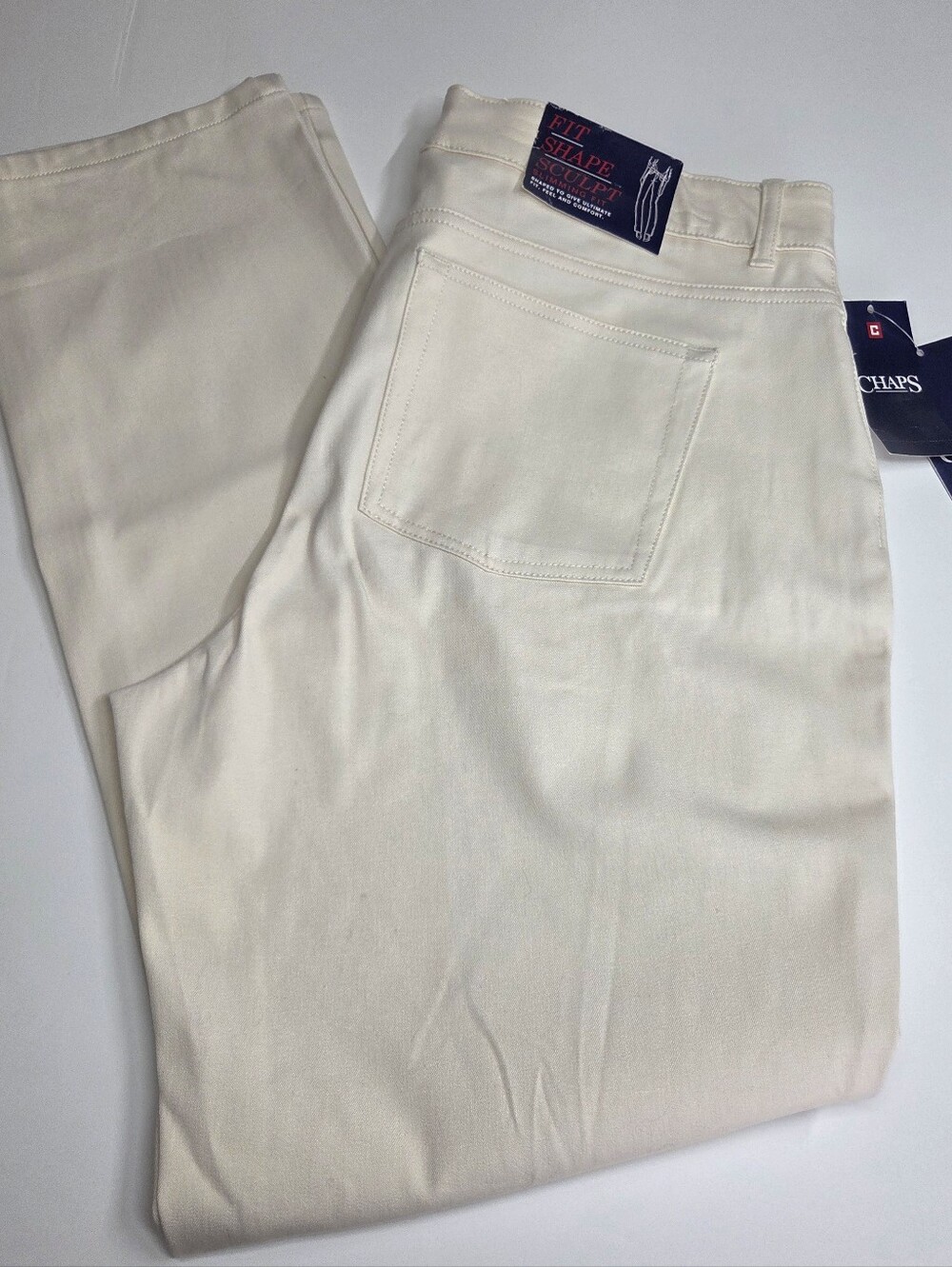 Chaps Women's Straight Leg Jeans in Creamy White - Picture 14 of 16